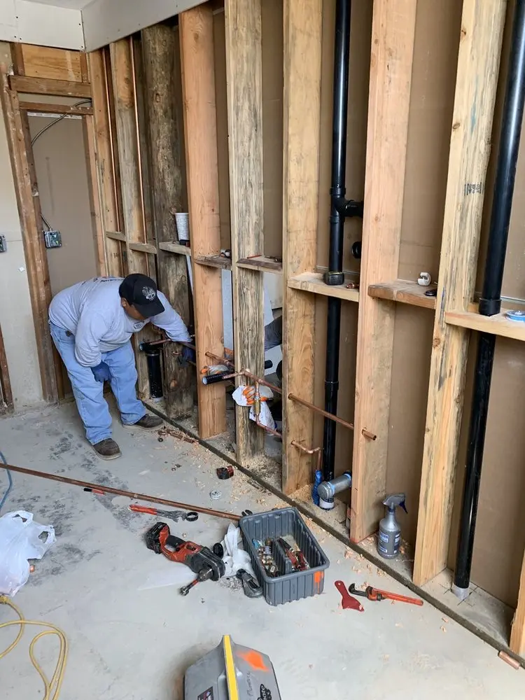 Commercial rough-in plumbing for Water Heater Replacement in Chester Plaza